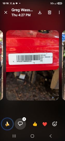 2022 Tracker off road 450, red.