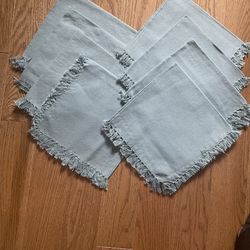 8 Light Blue New Napkins