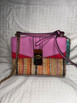 Aldo Crossbody Bag Pink Woven