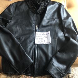 Dolce & Gabbana Leather Jacket Men Size 50