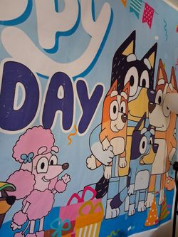 Bluey famiy and friends backdrop for Birthday party