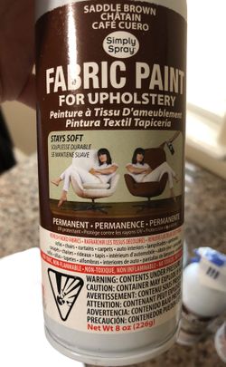 Saddle brown fabric paint.