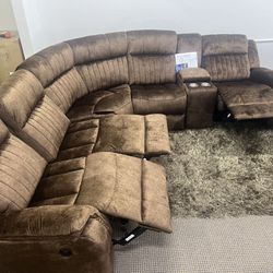 🛋️NEW!! In BOX 📦 Power Recliner BARGAIN 3 Suede Recliner Sectional