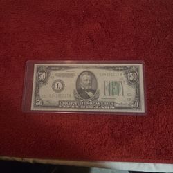 Collectible Coins & Currency 1934-A $ 50.00 Dollar 