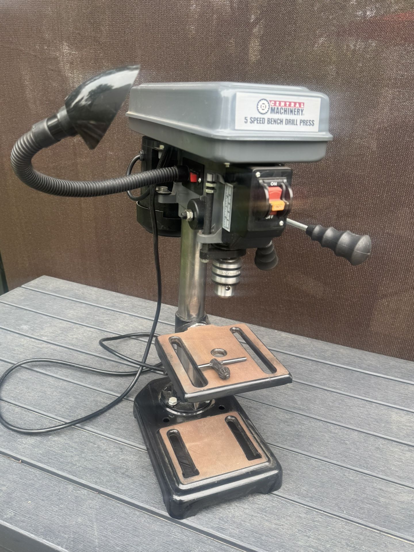 Central Machinery 8” with Work Light 5-Speed Bench Drill Press