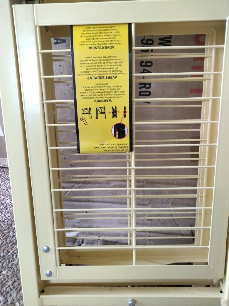 Yellow Metal Shelving