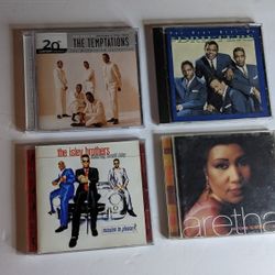 Group Lot 4 CD Albums The Temptations The Drifters The Isley Brothers Aretha 