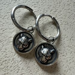Earrings Pantera silver 925 new In cover