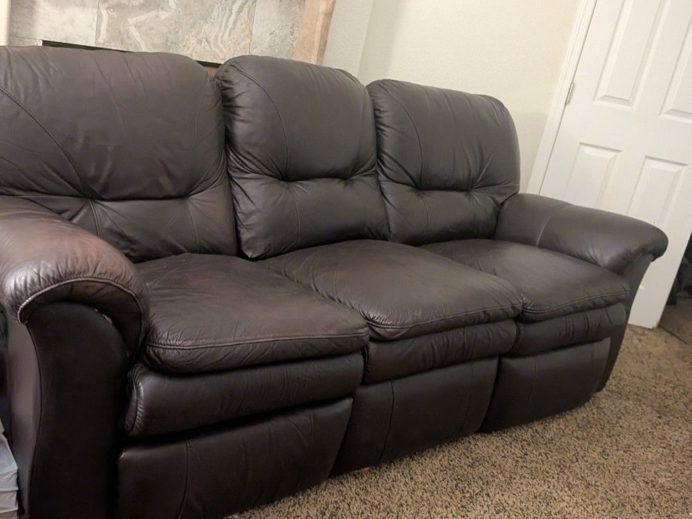 Leather recliner Couch