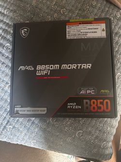 MSI MAG B850M Mortar WiFi Motherboard, mATX - Supports AMD Ryzen 9000/8000 / 7000 Processors, AM5-