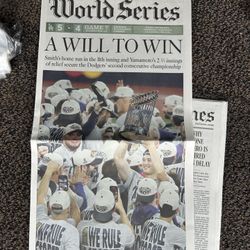 La Times Dodgers World Series Champs Newspaper