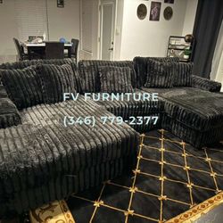 Brand New! Double Chaise Corduroy Sectional! Same Day Delivery! Finance Available 