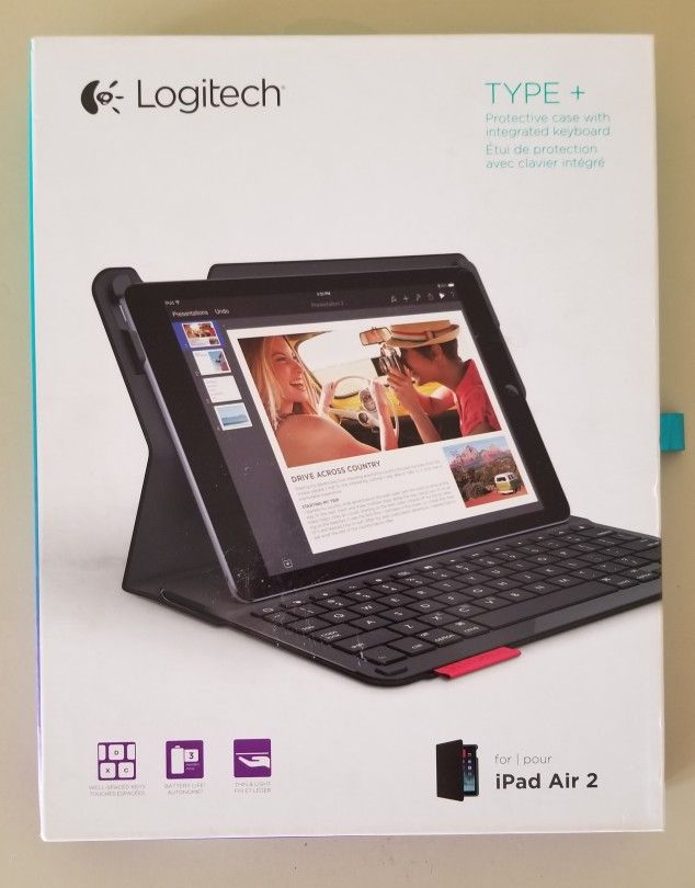 Logitech (contact info removed)12 Type+ Case with Integrated Keyboard for iPad Air 2