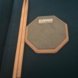 6 Inch Drum Pad With Drum Sticks 