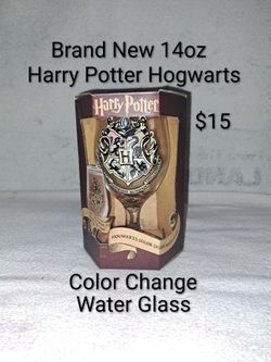 Brand New 14oz Harry Potter Hogwarts Color Changing Water Glass