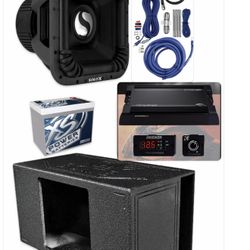 NEW POWERFUL BASS PACKAGE KICKER AUDIO 15” 4000 Watts Installed