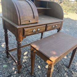 Antique Desk/Table With Bench