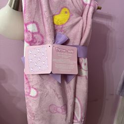 Easter hello Kitty Throw Blanket
