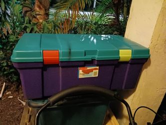 BRAND NEW EX LARG ROUGH TOTE STORAGE BIN 12 FIRM GO MY POST ALOT ITEMS TO SEE
