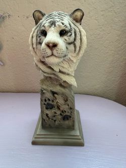 MCSI Whiteout White Tiger Bust | Steckbauer 2005 | #38220 Collectible Sculpture