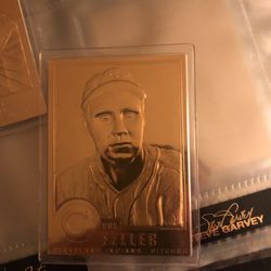 22K gold foil baseball cards 11 of them Comes With  A Nice Holder