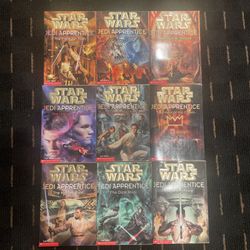  Starwars Jedi Apprentice Set 1-9 Paper Back. All in good shape some do have scratches on the sides. See pictures.