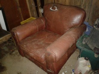 1930s Pub chair, Genuine leather.