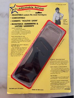 Vintage Tabler Marketing Clincher Adjustable Gun Holster Sheepskin Universal L/R NEW