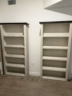 Living Spaces Set of Solid Wood Bookshelves (2) - Aberdeen Collection