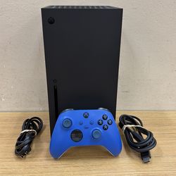 XBOX SERIES X 1TB W/BLUE CONTROLLER & POWER/HDMI CORDS
