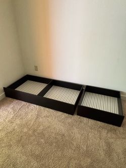 IKEA Underbed storage box, set of 2 for Twin/Full