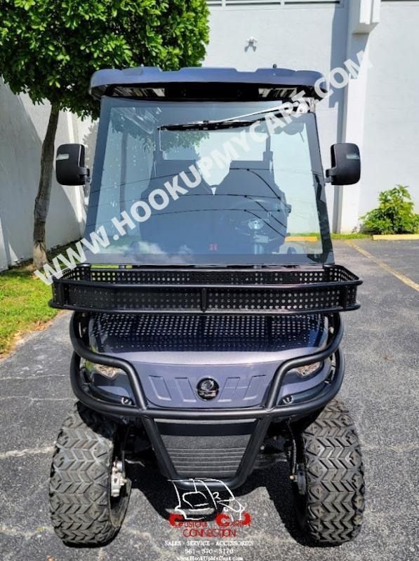 2025 EPIC Carts E40L Electric Golf Cart - 4 Passenger - Charcoal w/Black Rims