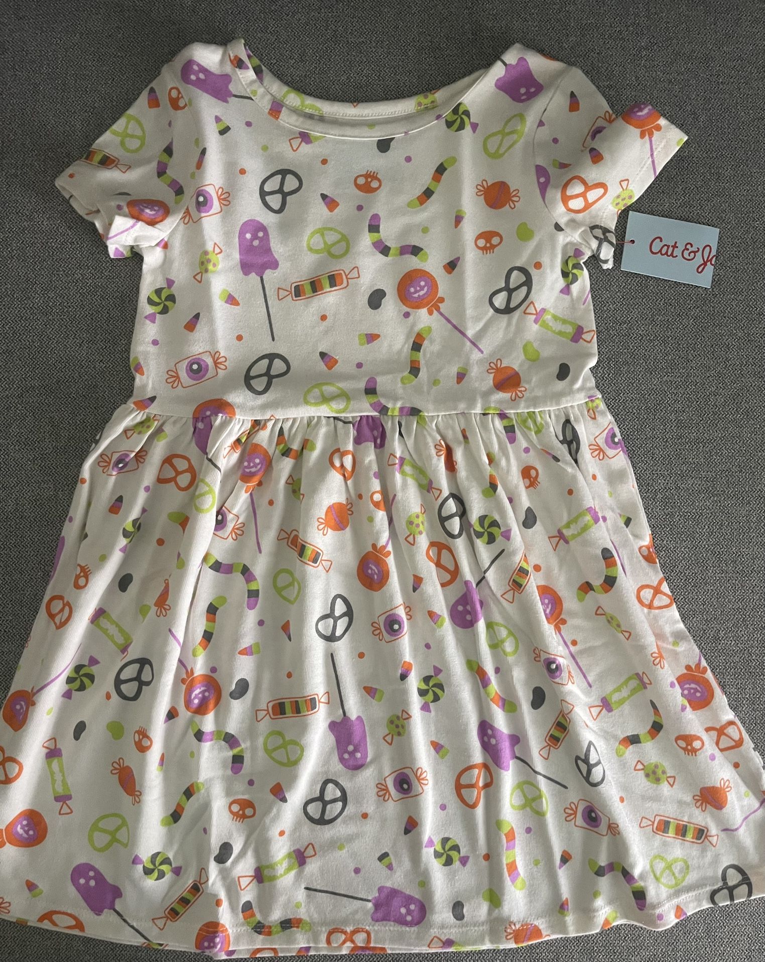 Cat & Jack Halloween Trick Or Treat Candy Dress Size 5T NEW
