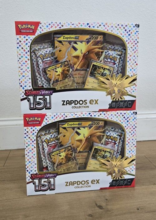 For Sale:
Brand New in Box Pokemon Trading Card Game TCG Scarlet & Violet 151 Zapdos EX Collection