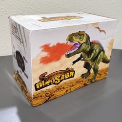 Remote Control Dinosaur Toys for Kids 3-5-7, Upgraded T Rex with Changing Light, 7 Color Spray & Realistic Roars, RC Walking Dinosaur Robot 4-7, Birth