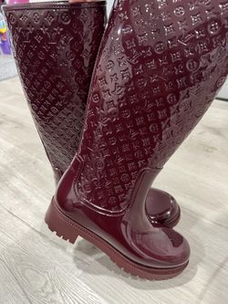 *Rare* Louis Vuitton Monogram Rubber Rain Boots (37 EUR; 6.5/7 US)