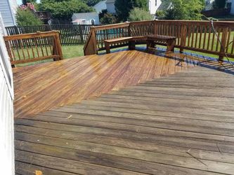 Deck power washed