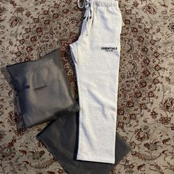 Esentials pants size L light oat