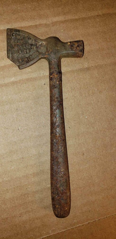 Vintage Miniature Metal Advertising Hatchet - Compliments of Ike Reder Akron Ohio