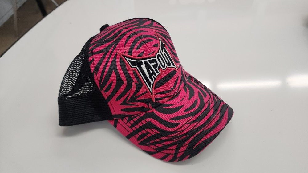 Tapout UFC Pink Tiger Striped Snapback Trucker Hat