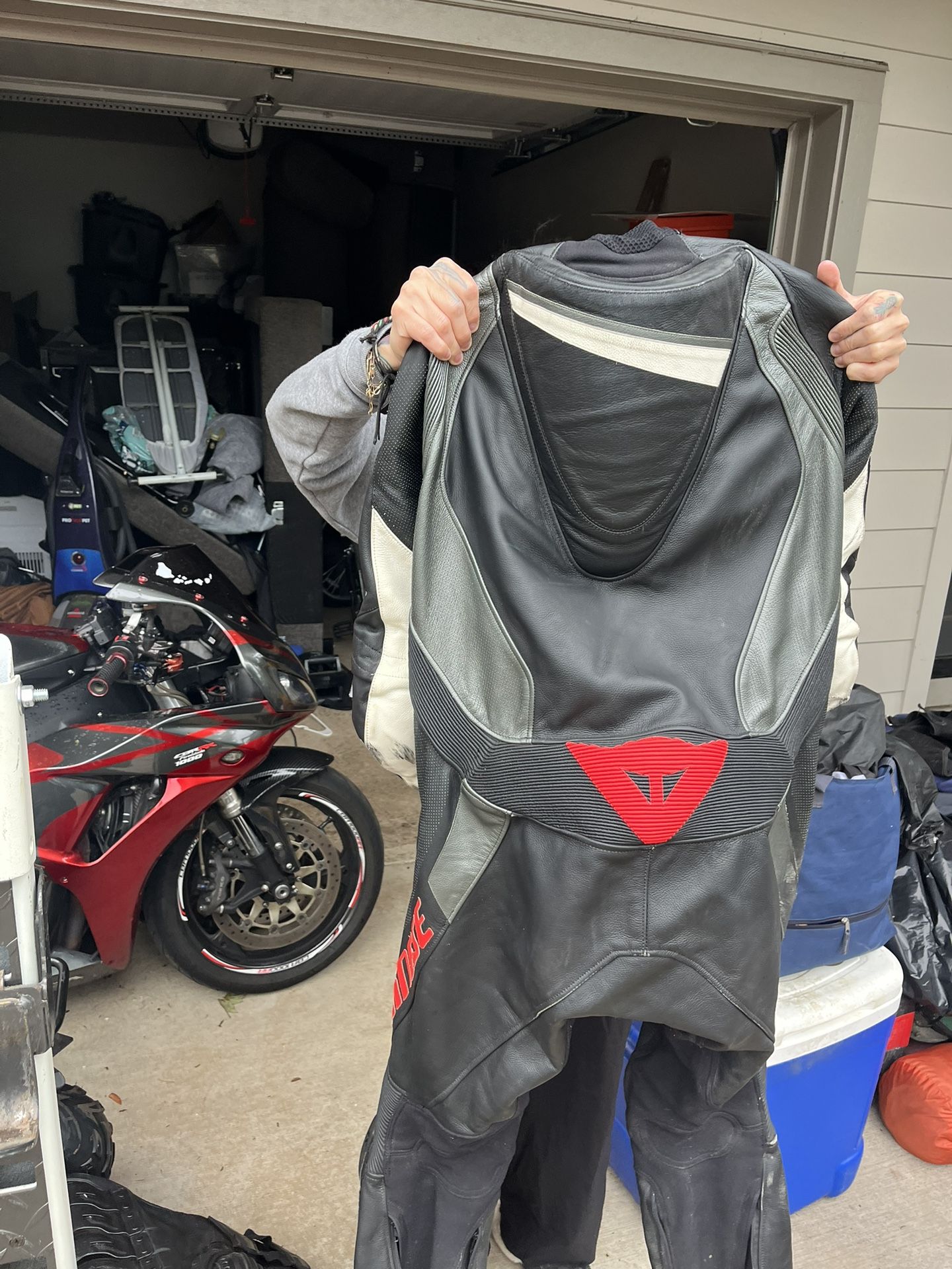 Motorcycle Full Leather Riding Suit 