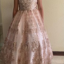 Girls Rose Gold Dress