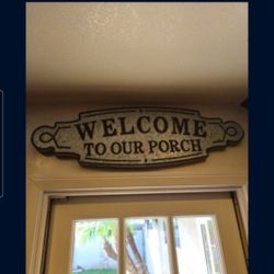 Porch Sign Metal Decor 