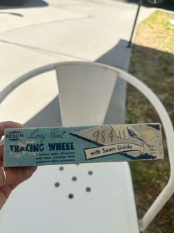 Vintage 1950 Traum Long Point Tracing Wheel Art No. 94 w/ Seam Guide Original Box Sewing Tool