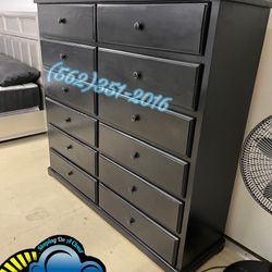 12 Drawer Pinewood Black Chest Dresser Pino Nuevo 