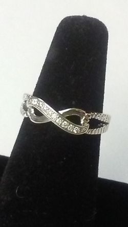 Sterling Silver Infinity Ring sz 6 ,8