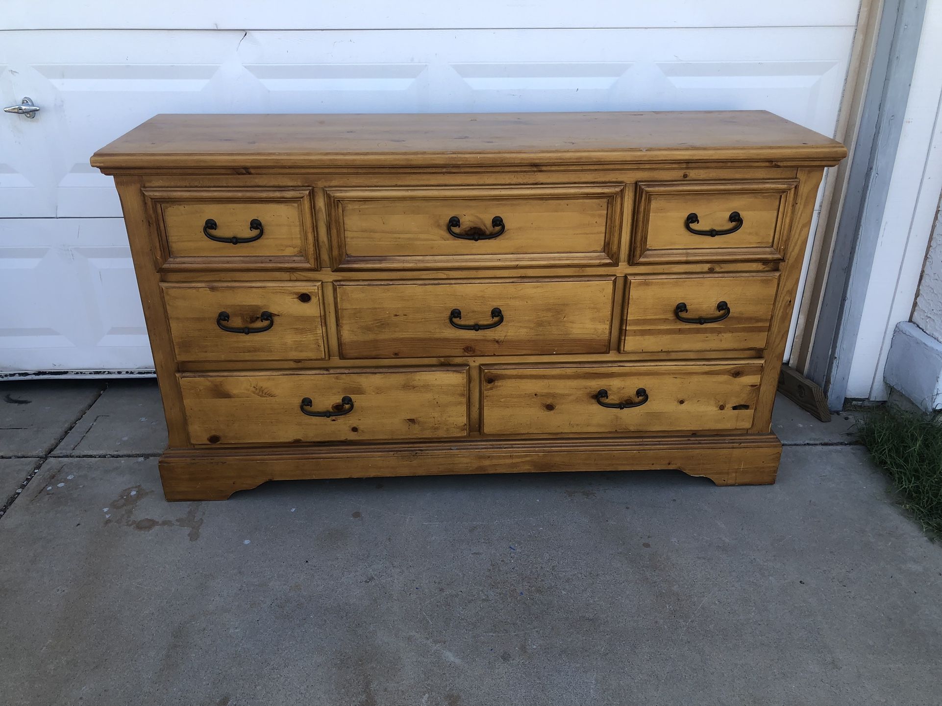 Solid Pine Nine Drawer Dresser