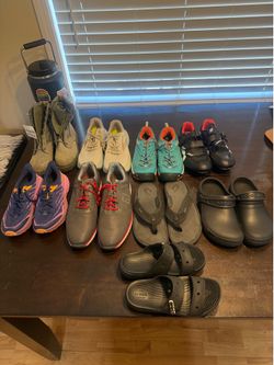 Lots of used shoes