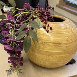 Wooden Pot with plant