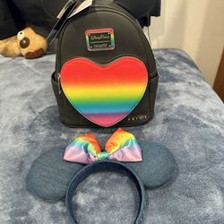 Pride LoungeFly Backpack And Ears